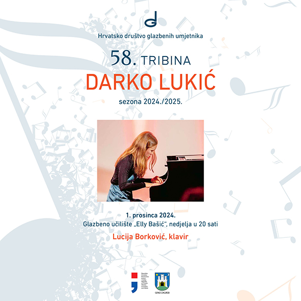 58. Tribina Darko Lukić - Lucija Borković, klavir - HDGU